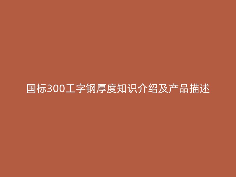 國(guó)標(biāo)300工字鋼厚度知識(shí)介紹及產(chǎn)品描述