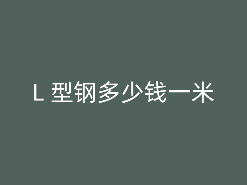 L 型鋼多少錢(qián)一米