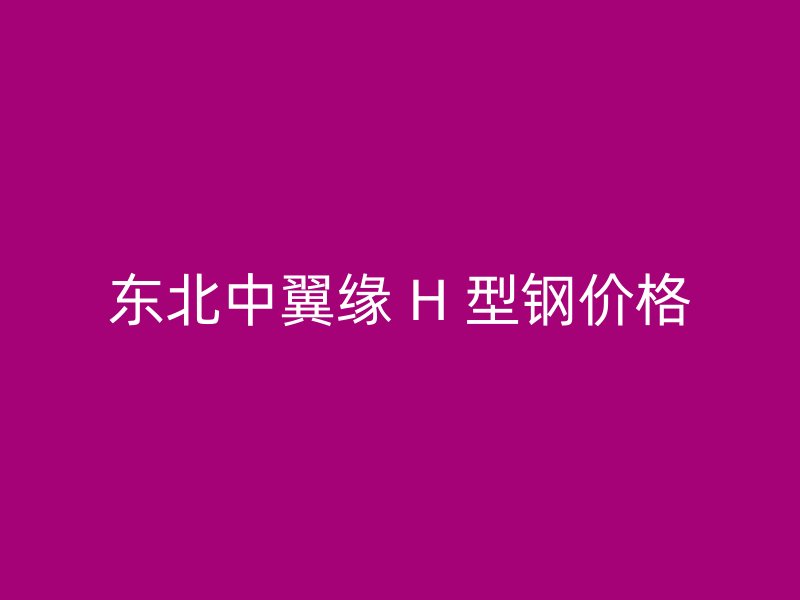 東北中翼緣 H 型鋼價(jià)格