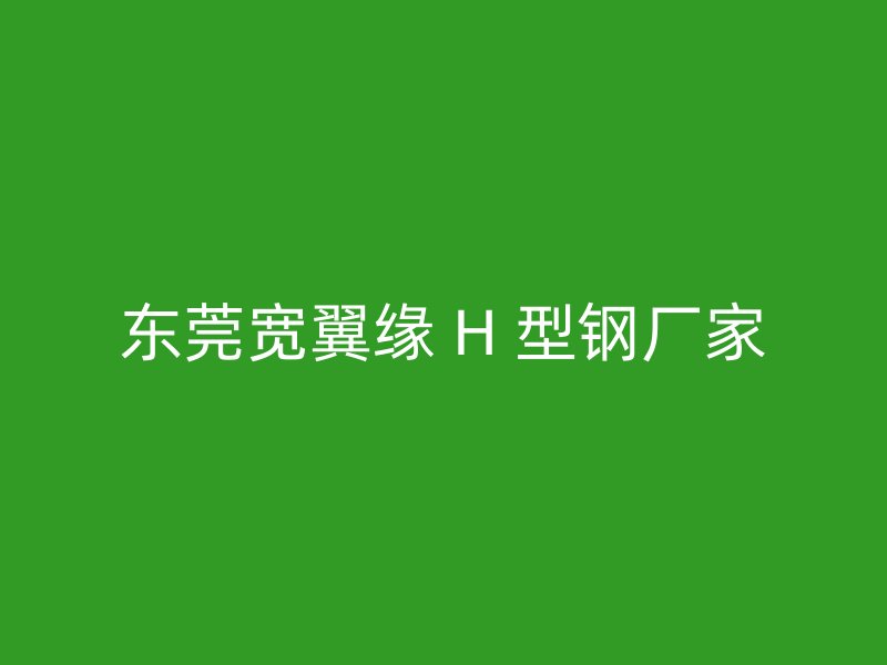 東莞寬翼緣 H 型鋼廠家