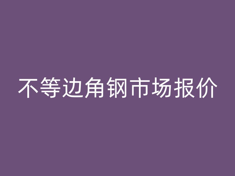 不等邊角鋼市場(chǎng)報(bào)價(jià)
