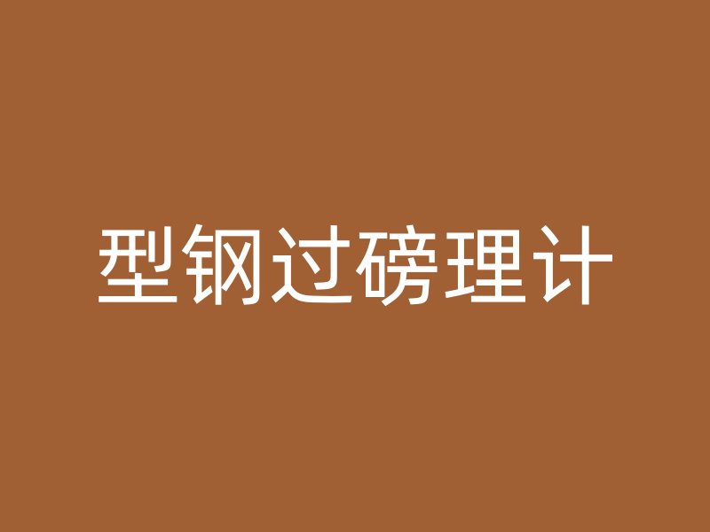 型鋼過磅理計