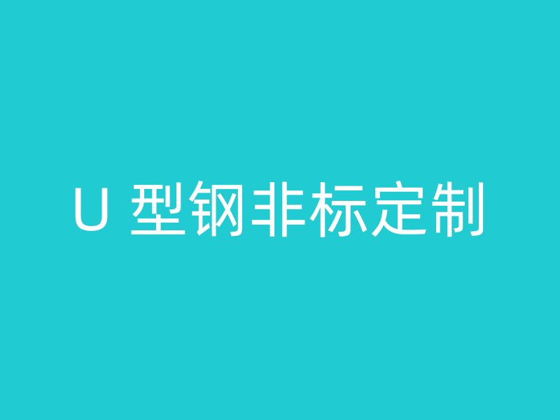 U 型鋼非標定制