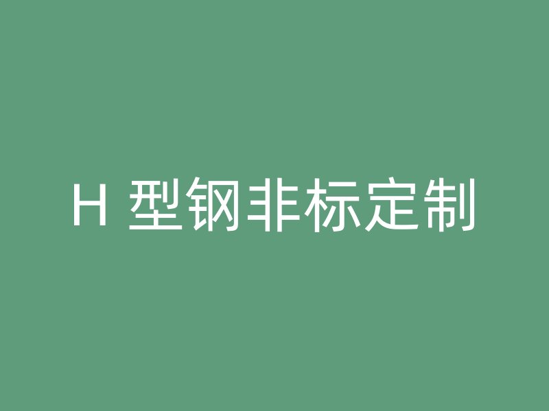 H 型鋼非標定制