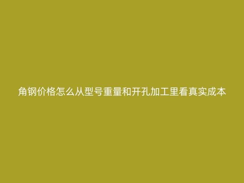 角鋼價(jià)格怎么從型號(hào)重量和開(kāi)孔加工里看真實(shí)成本