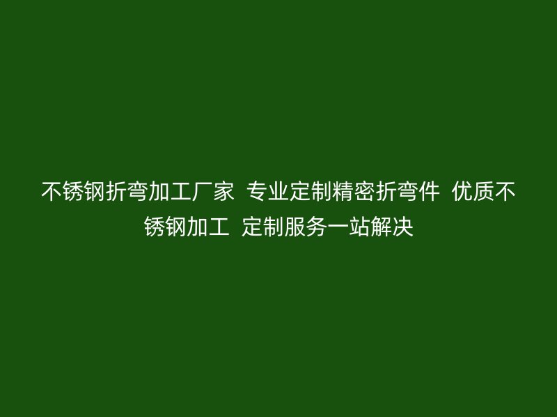 不銹鋼折彎加工廠家 專業(yè)定制精密折彎件 優(yōu)質(zhì)不銹鋼加工 定制服務(wù)一站解決