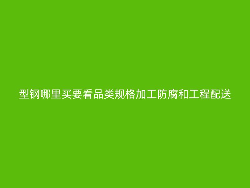 型鋼哪里買(mǎi)要看品類(lèi)規(guī)格加工防腐和工程配送