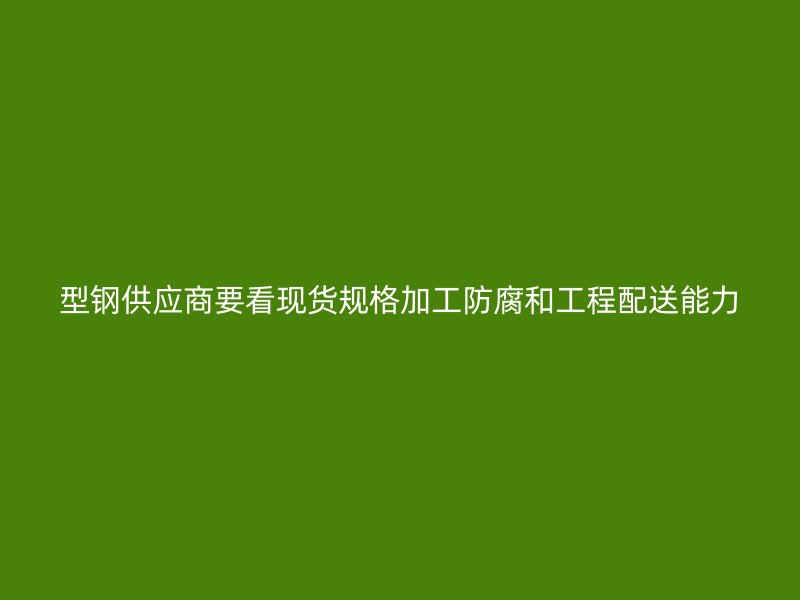 型鋼供應商要看現(xiàn)貨規(guī)格加工防腐和工程配送能力