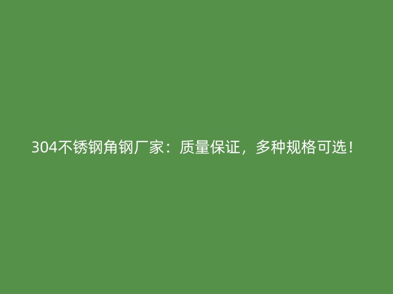 304不銹鋼角鋼廠家：質量保證，多種規(guī)格可選！